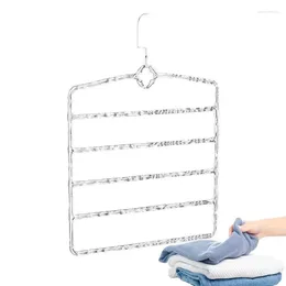 Hangers Space Saving Pants Organiser 5-Tier Strong Ultra-Thin Jean Hanger Multifunctional Rotatable Closet Accessories For