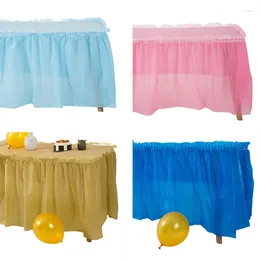 Table Skirt Disposable Waterproof And Oil Proof Tablecloth Set Party Cover For Birthday Wedding Festival Decor