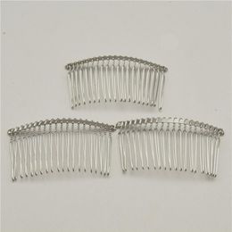 50pcs Black gold silver 20 Teeth Wedding Bridal DIY Wire Metal Hair Comb Clips Hair Findings Accessories2635