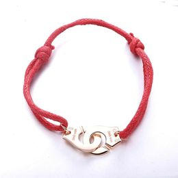 Charms 925 France Jewelry Bracelet For Women Fashion Jewelry Sterling Silver Rope Handcuff Bracelet2392