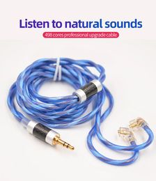 Accessories KZ Upgrade 498 Core Professional Headphone Cord 3.5MM Headset 0.75MM Gold Plated C Pin Wired Earphone Accessories ZAX ZS10 Pro