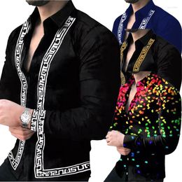 Men's Casual Shirts 3D 2023 Spring And Autumn Fashion Printing Long Sleeved For Middle Young People