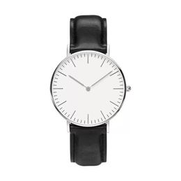 Designer Mens Watch dw Women Fashion Watches Daniel039s Black Dial Leather Strap Clock 40mm 36mm montres homme9278926208g