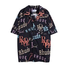 Rhude Shirt Rhude Shorts Designer Rhude t Shirt Sexy Big Shirt Modal Soft Rudees Shirt Pretty Shirt Hygienic Shirt Home York Rh Shirt Double-sided ShirtQL1Y