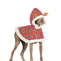 Christmas Dog Clothes Cloak Small Big Pet Apparel Winter Poodle Shiba Inu Border Collie Husky Labrador Golden Retriever Clothing 231222