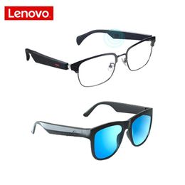 Sunglasses Lenovo Smart Music Sunglasses earphone Anti blue light HIFI Wireless Bluetooth 5.0 Headphone Driving Glasses earphone Call