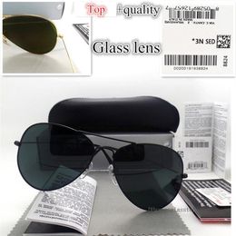 Luxury Set Glass Lens Men Women Polit Party Sunglasses UV400 Protection Brand Designer 58MM 62MM Sport Sun Glasses Case Box Sticke335V