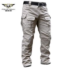 Military Tactical Cargo Pants Men039s Stretch SWAT Combat RipStop Many Pocket Army Long Trouser Stretch Cotton Casual Work Pan1130221