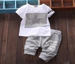 Baby boy clothes Brand summer kids clothes sets tshirtpants suit Star Printed Clothes newborn sport suits1138676
