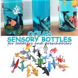 Baby Toy 1-3 years old Preschool birthday gift Sea animal Baby toys montessori Sensory bottles Educational learning realia Teaching aidzln231223