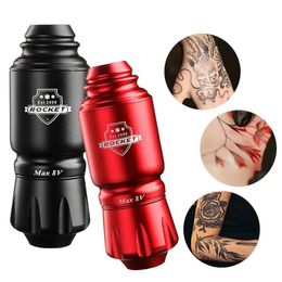 Machine Portable Rocket Tattoo Mini Wireless Power Voor Bank Batterij Tattoo Rotary Hine Pen Rca Verbinding Krachtige Tattoo Voeding