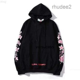 White Luxury Designer Mens Womens Fashion Hoodies High Quality Pure Cotton Flower Arrow Speed Bump Letter Printing Hooded Sweater Street Hip Tdwo OIX4