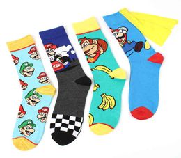 Funny Combed Cotton Crew Cartoon Custom Mens Comics Whole Crazy Super Hero Socks Happy Design High Quality4208477