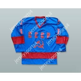 Custom VALERI KHARLAMOV 17 CCCP BLUE HOCKEY JERSEY NEW Top Stitched S-M-L-XL-XXL-3XL-4XL-5XL-6XL