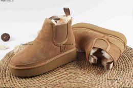 Hausschuhe Boots Stiefel Tasman Fell Schneestiefel Australien Klassiker Ultra Mini Tazz Wildleder Schuhplattform Boot Frauen Komfort Winterrutschen fortgeschrittener Designer