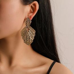Stud Earrings Big Leaf Design Irregular Women For Statement Party Fashion Jewelry