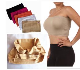 Super elastic bandeau bra seamless tube sport top strapless bra 6pcslot 8774028