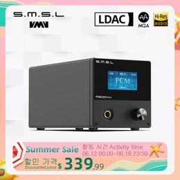 Connectors Smsl M500 Ii Audio Dac & Headphone Amplifier Mqacd Bluetooth Es9038pro Dsd512 Xu216 32bit 768khz Aptx Hd with Remote Control