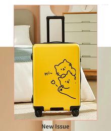 Suitcases A053 Luggage 20 Inch Large Capacity Cartoon Cute Travel Code Boarding Trolley Box