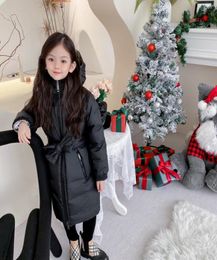 Winter doubleside wear children039s down coat Girls fashionable waterproof downpadded jacket Youth long warm thick coats Big 4087551