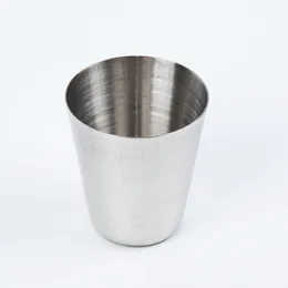 Cups Saucers Stainless Steel Cup With Stable & Wide Base Perfect For Coffee Cola Milk Ideal Bar Shop Office 30/70/180/320ml