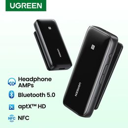 Connectors UGREEN Bluetooth 5.0 Receiver USB DAC 3.5mm Wireless Audio Headphone Amplifier NFC aptX HD QCC3034 Bluetooth 5.0 Adapter