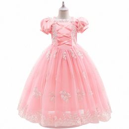 kids Designer Girl's Dresses dress cosplay summer clothes Toddlers Clothing BABY childrens girls purple pink summer Dress p1wv#