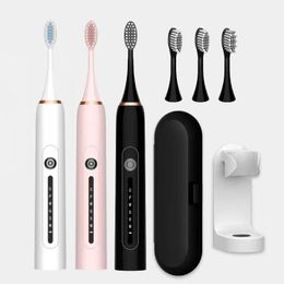 Toothbrush Ultrasonic Electric Toothbrushes Rechargeable for Adults Kids 6mode Sonic Toothbrush Travel with 4/8 Brush Head Gift Smart Timer