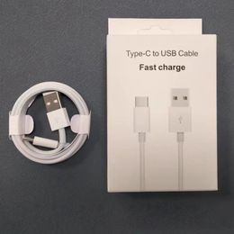 En kaliteli 1m 3ft tip C USB L kablo süper hızlı şarj kabloları Hızlı telefon şarjı kablo kablo kablosu iPhone Samsung ve Perakende Kutusu ile Telefon Kablosu