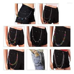 Belts Skirts Pants Chain Goth Multi Type Chains Transparent Alloy Pendant Waist Wallet Pocket For Women Girls Gift242a