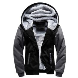 Men's Hoodies Sweatshirts Shionfa Patchwork Fleece Men's Hoodie Winter Thick Sweatshirts Casual Hooded Cardigan Fashion Bomber Fur Jackets Zipper Coat 5xl J231220