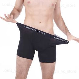 Underpants Sexy Mens Boxer Briefs High Quality Resilience Sports Panties Man Boxershorts Long Underpants Comfort Cotton Underwear For Male T231223