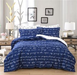 Love Letter Printed Bedding Suit Quilt Cover 3 Pics Duvet Cover High Quality Bedding Sets Bedding Supplies Home Textiles2467038