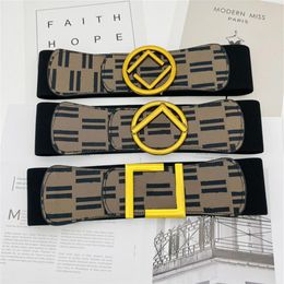 Fashion Belt Women Waistband Designer Letter Brand Wide Belts For Ladies Dress Accessories Elastic Waist Girdle High Quality PU Le291k