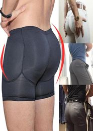 Underpants Men Fake Buttocks Underwear Seamless Tummy Control Shaper Sexy Ass BuLift Boxers Hip Up Padded BuPush Panties Short Bla4223751