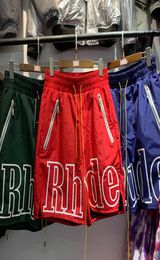 Red Blue Green Shorts 2021 Summer Style Men Women 1 High Quality Pill Zipper Head Drawstring3029691