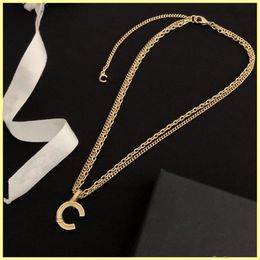 Women Designer Necklace Jewelry Fashion C Brand Designers Necklaces Gold Necklace Womens Mens Chain Link Diamond Ornaments Set 210253r