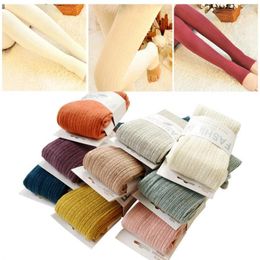 Women's Leggings Woollen Tights Fashion Yarn Knitted Warm Footed Pantyhose Women