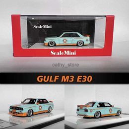 Electric/RC Car ScaleMini 1 64 GULF M3 MK1 E30 Resin Diorama Car Model Collection Miniature Carros ToysL231223