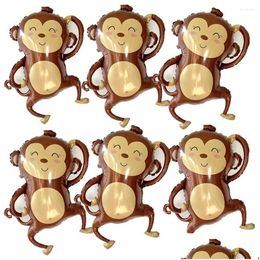 Party Decoration 50Pcs Large Monkeyfor Balloon Baby Shower Safari Jungle Themed Birthdays Woodland Animal Decorations Kids And Drop Otlqh