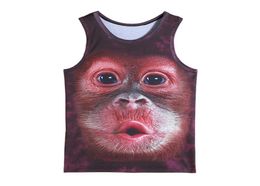 Summer men039s animal gorilla monkey printed 3D Tank Tops Sleeveless tops for boys bodybuilding clothing cartoon undershirt ves9025603