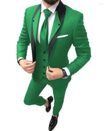 Men's Suits 2024 High Quality Wedding/Men Slim Fit Groom Tuxedos Groomsmen Mens 3 Piece Prom Bridegroom (Jacket Pants Vest)