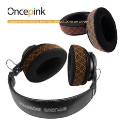 Accessories Oncepink Replacement Earpads For Sony MDRV6 MDR7506 CD900ST ZX770 WHCH700N Headphone Temperature Colour Change Ear Cushion