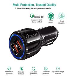 Car Charger 5V 31A Quick Charge Dual USB Fast Charging For Iphone Xs Max 7 8 Plus For Samsung S9 S8 S73025170