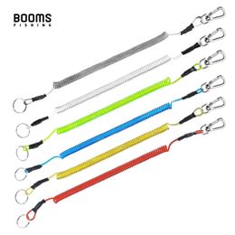 Line Booms Fishing T4 Coiled Lanyard or Safety Rope Wire Steel Camping Secure Pliers Lip Grips 1.5m Max Stretch Fishing Tools