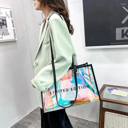 Duffel Bags Female Casual Laser PVC Clear Summer Holiday Beach Portable Clutch Tote For Christmas Birthday Party Gift