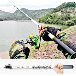 Boat Fishing Rods Carbon Fiber Telescopic Spinning Fishing Rod 3M 2.7M 2.4M 2.1M 1.8M 1.5M Feeder Fly Carp Reel Seat Portable Sea Travel PescaL231223