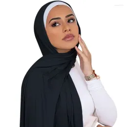 Scarves 2023 Fashion Design 165 60cm Muslim Rain True Sweat Scarf Women's Solid Color Headband