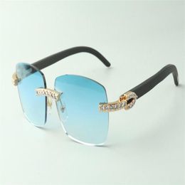 Direct s XL diamond sunglasses 3524025 with black wooden temples designer glasses size 18-135 mm291A