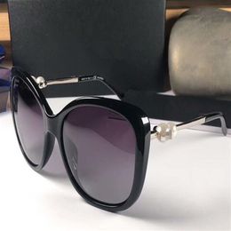 Classical HC5339 Charlotte HD polarized sunglasses 55-18-14graceful female UV400 plank sunglasses pearl decorated metal temple ful2174